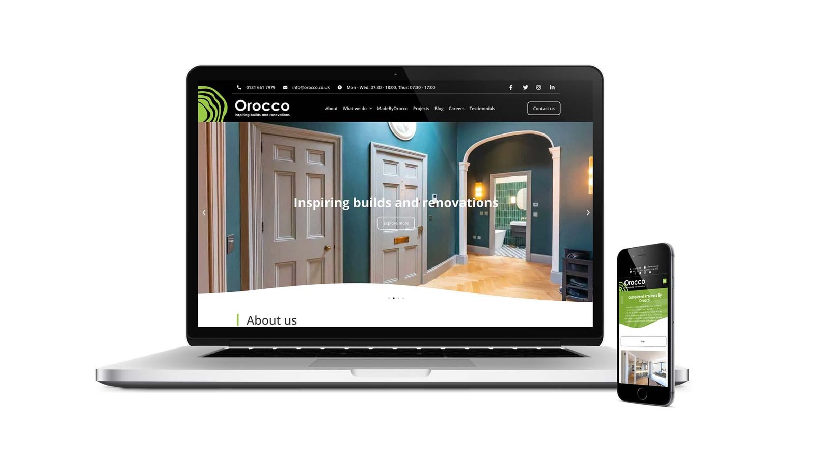 Webdesign for Builder business in Edinburgh